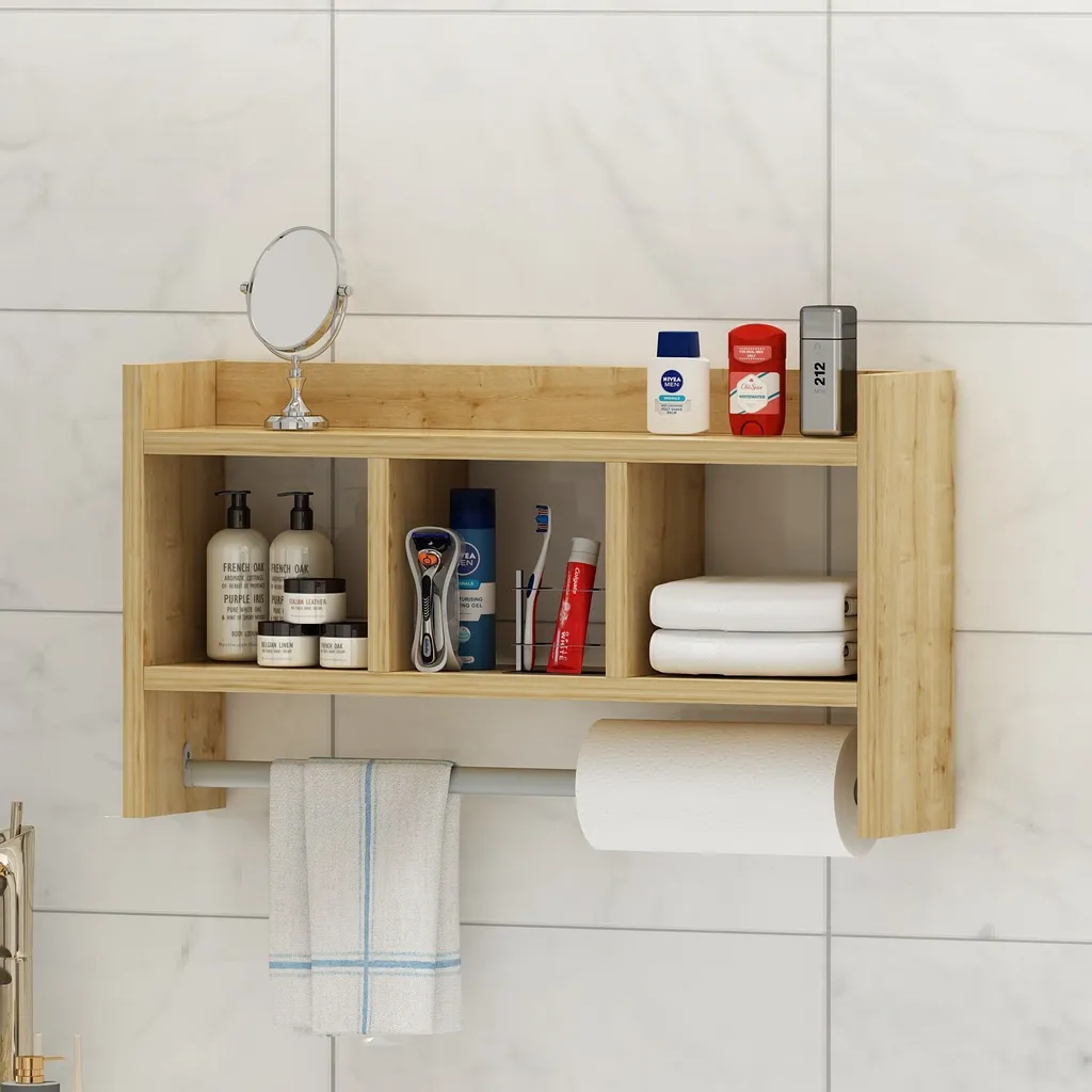 Étagère murale bleue saphir Asya Skye Decor en bois mélaminé durable