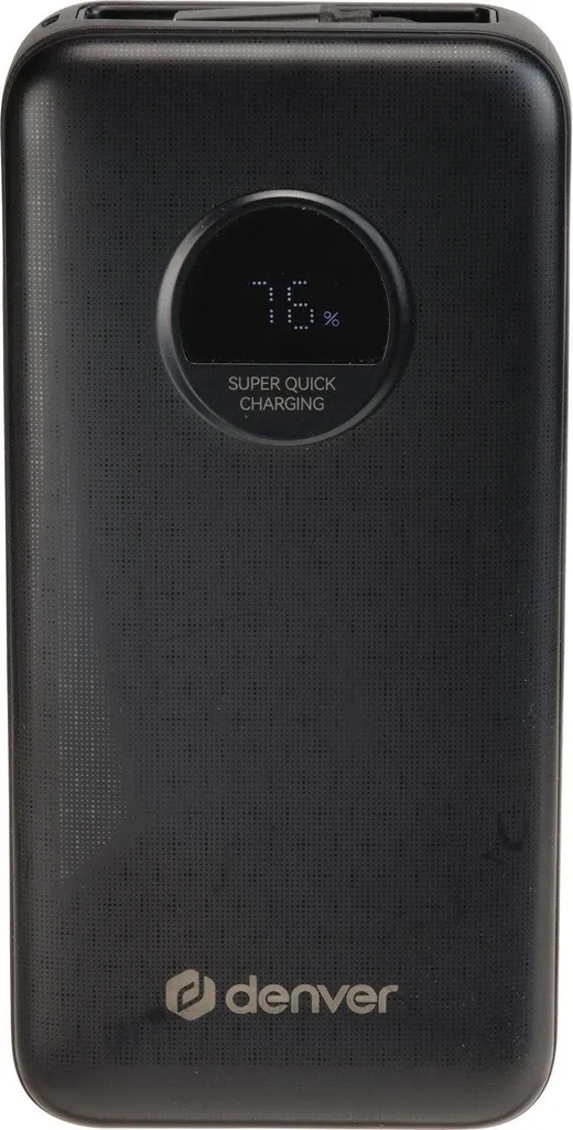 Chargeur Portable 20 000 mAh 65W PD Noir Haute Capacité USB-C Rapide