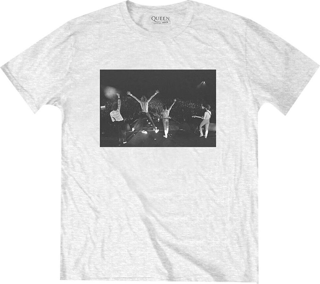 Queen - T-Shirt für Herren/Damen Uni RO573 (XXL) (Weiß)