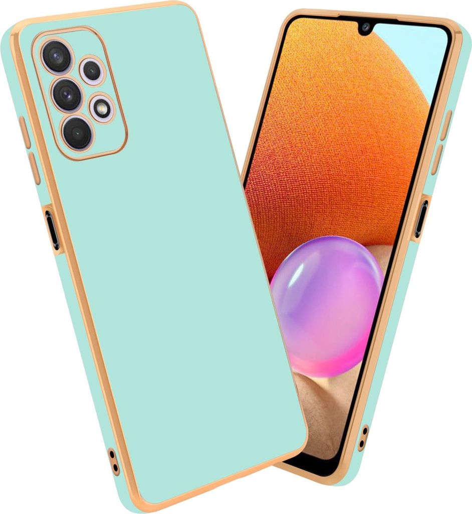 Cadorabo Schutzhülle für Samsung Galaxy A32 5G Hülle in Grün Handyhülle TPU Silikon Kameraschutz Etui Case