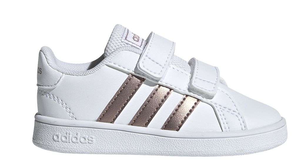 Adidas Grand Court Infant Ftwr White / Copper Metal / Glow Pink EU 27