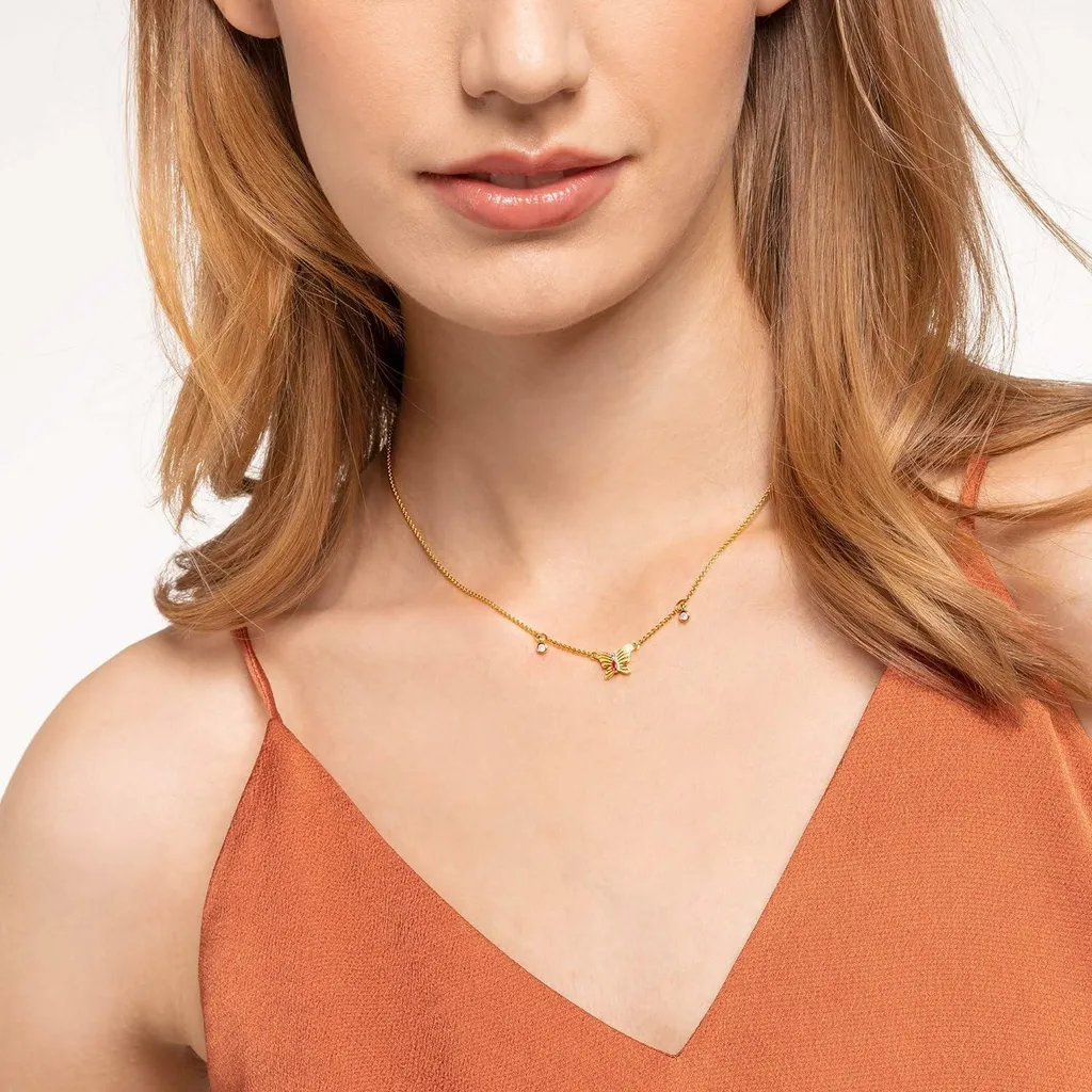 Collier Thomas Sabo Papillon Argent Doré : Bijou Durable et Anti-Ternes