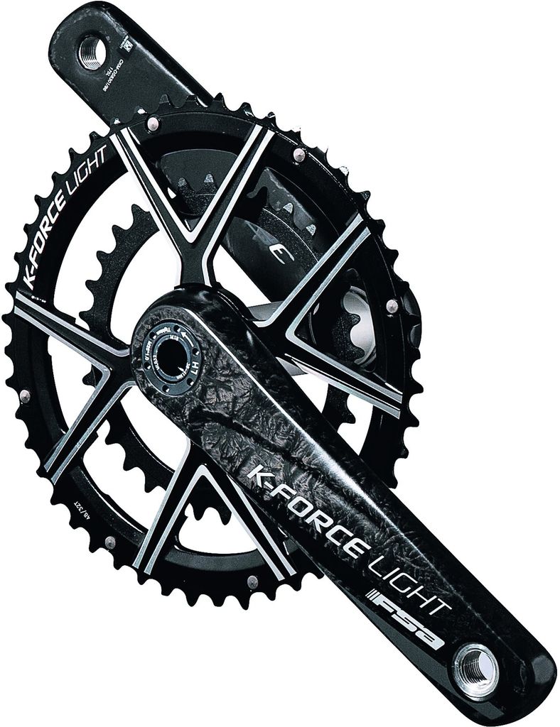 FSA Kurbelgarnitur K-Force Light Road Modular 175 mm Schwarz - leichte Perfor...
