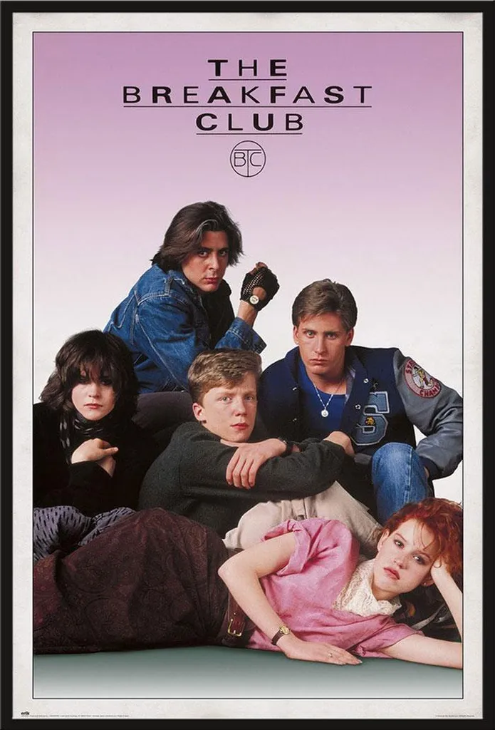Poster encadré The Breakfast Club sous vitre acrylique pour salon
