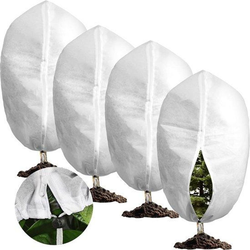 Winterplantenbeschützer 4er Set, weiß, 80x120cm, für Garten