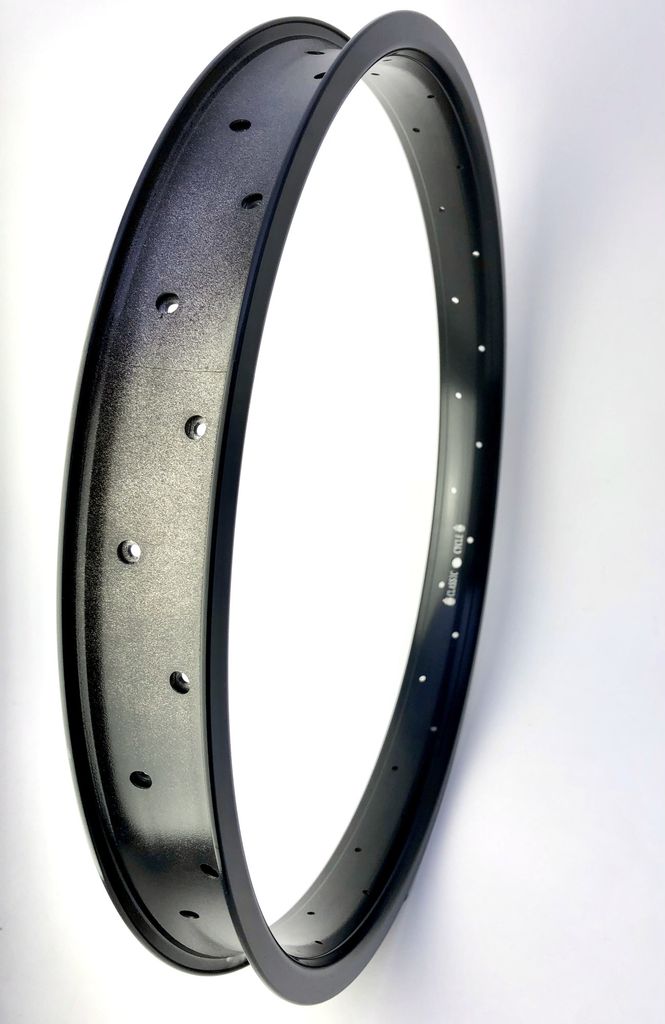 Alufelge 24 Zoll 57 mm, schwarz, doppelwandig Produktbild