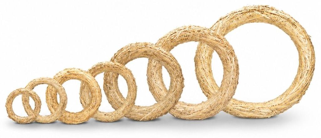 Strohkranz natur sieben Größen Kranzrohling Strohring Produktbild 
