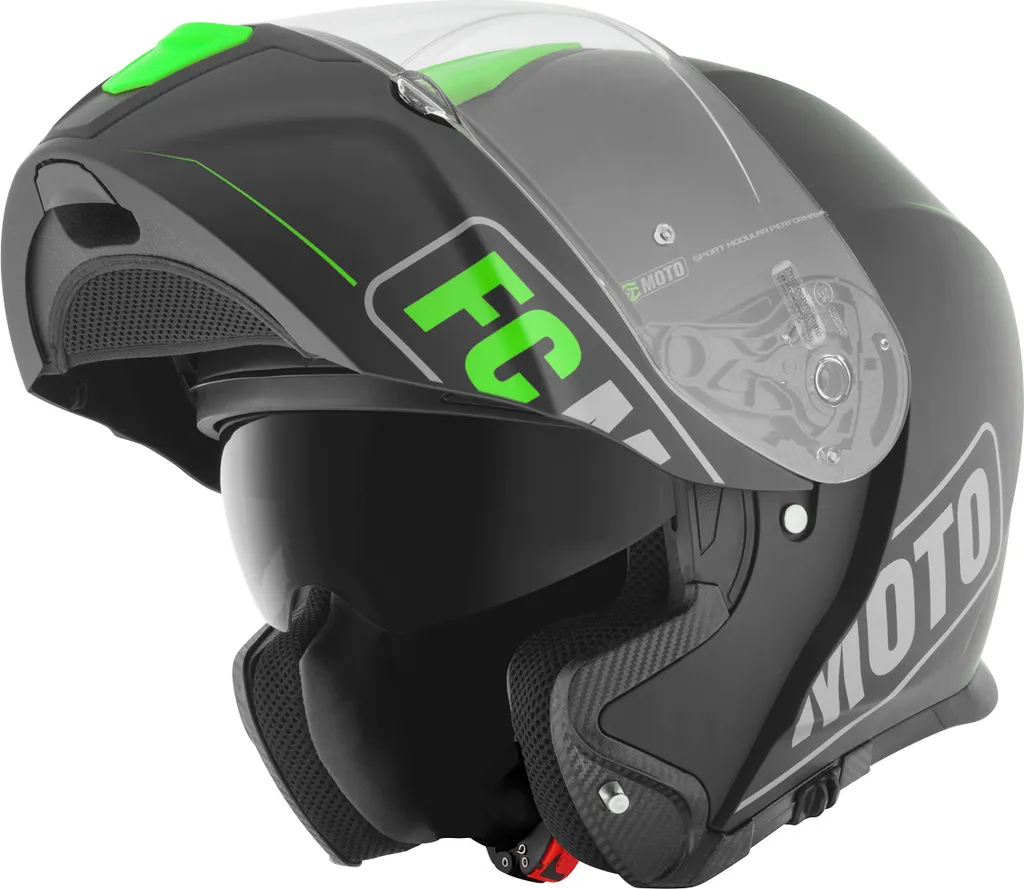 Casque pliable gain de place FC-Moto Novo Straight noir vert XS