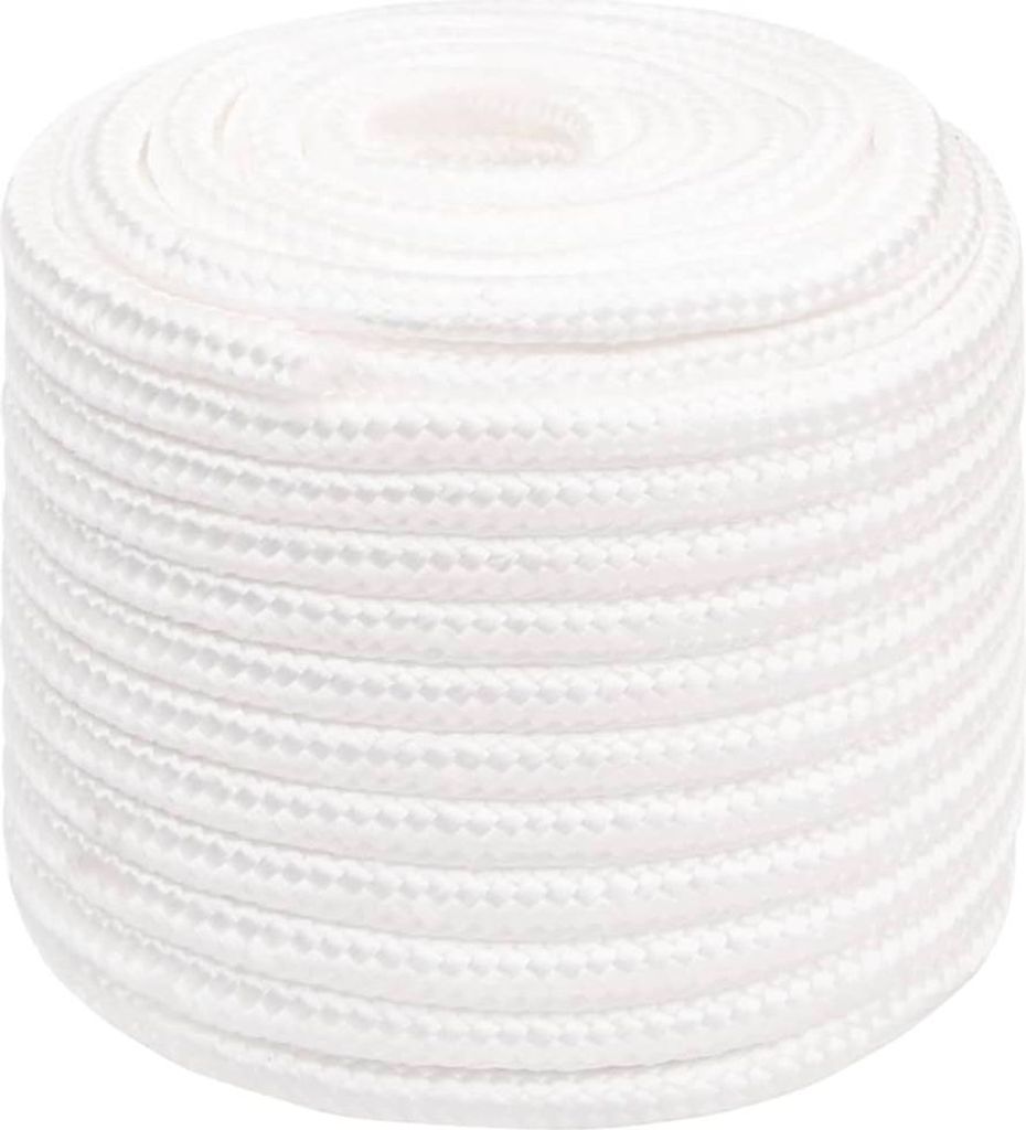 vidaXL Bootsseil Weiß 18 mm 50 m Polypropylen