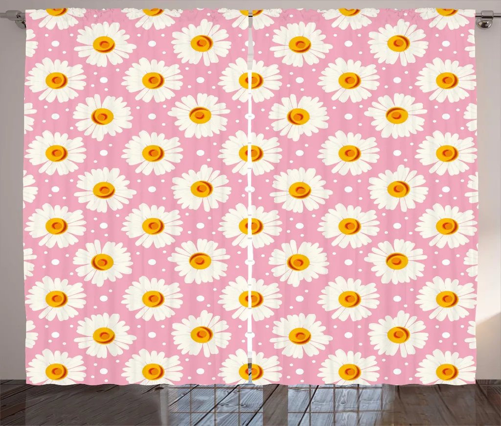 Rideau Fleurs Anti-Regards 280x225cm pour Fenêtres de Salon