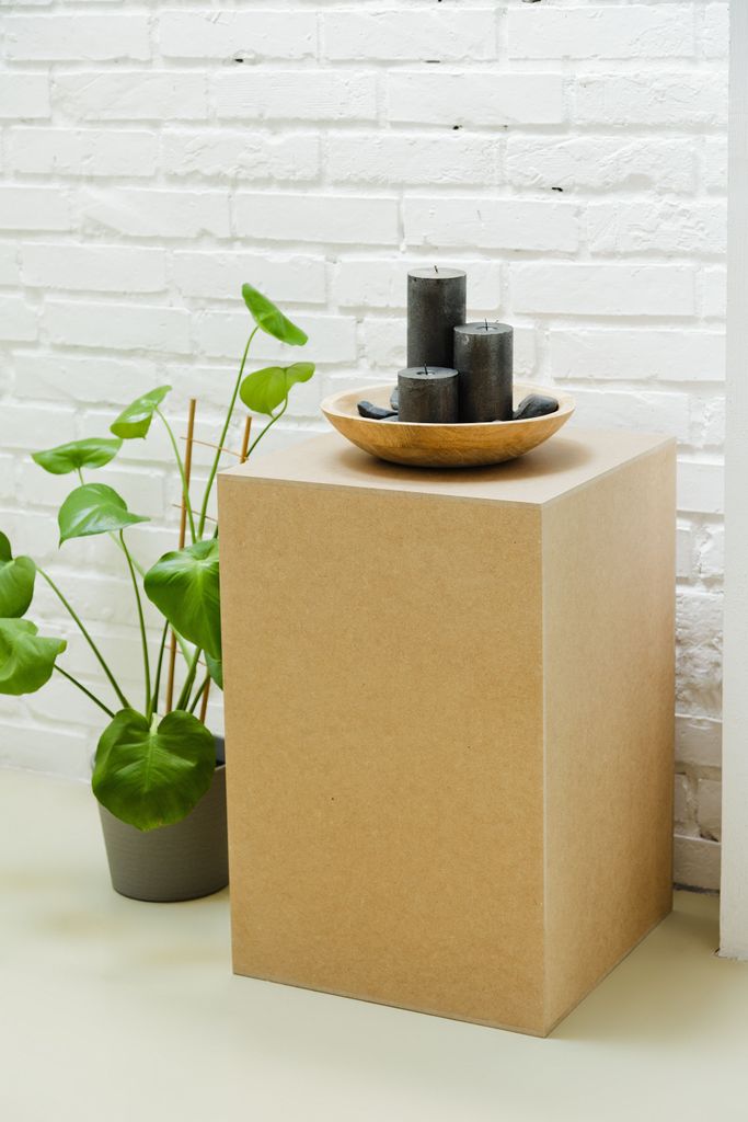 Dekosäule Unlackiertes MDF - Blumensäule für Wohnzimmer - Produktbild 3