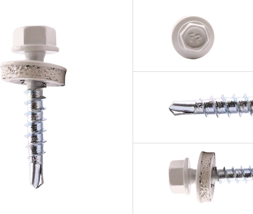 Vis HI-LO autoforeuse 6,3x38 mm étanche et zinguée R9002 - Pack de 250