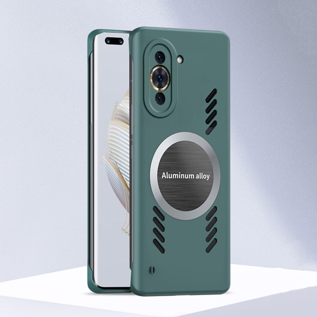 Huawei Nova 10 Pro Hülle, Frameless PC Matt Kühlabdeckung Loch Wärmeableitung Schutzhülle für Huawei Nova 10 Pro Grün
