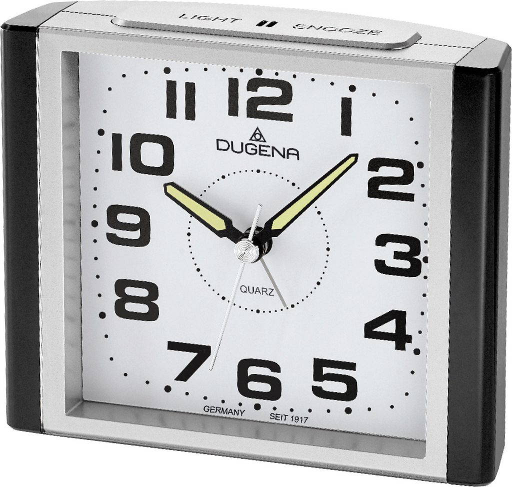 Dugena 4460593 Wecker mit lautlosem Gang und Produktbild 