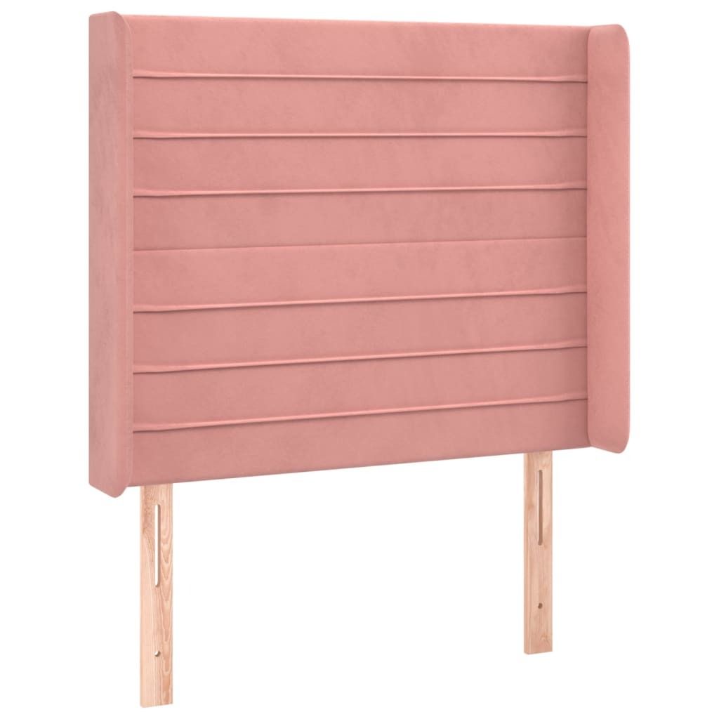 Kopfteil mit Ohren Rosa 83x16x118/128 cm Samt