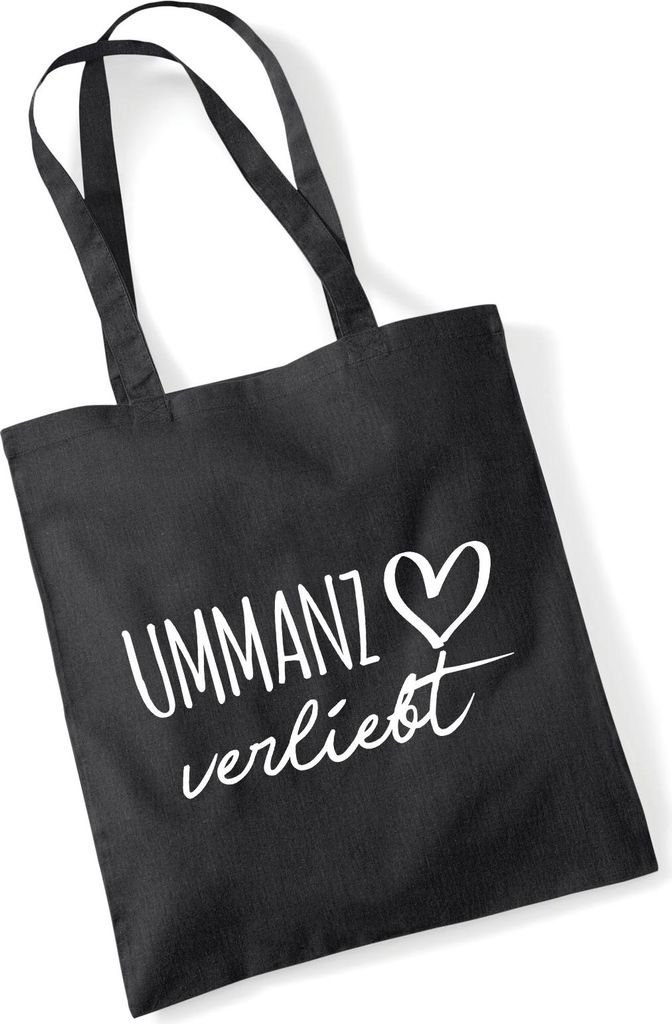 Huuraa Jutebeutel Ummanz verliebt 10 Liter Black Baumwolle Tasche Geschenkidee