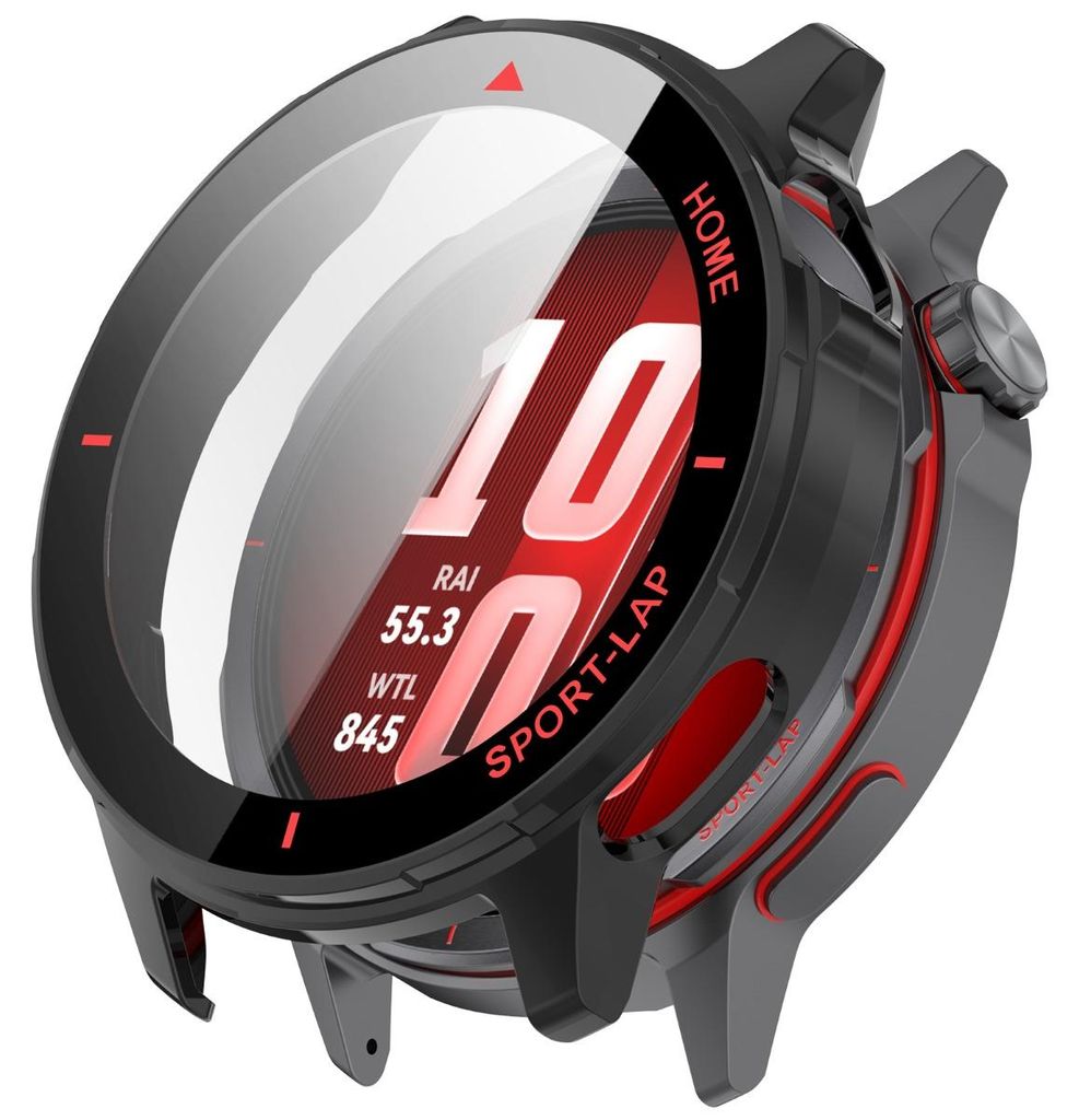 INF PC-Gehäuse, gehärtetes Glas für Huawei Watch GT Runner2 leicht Schwarz Rot