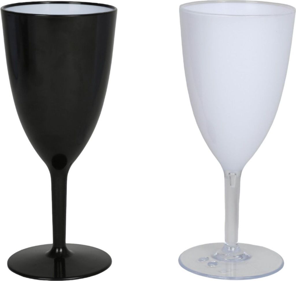 12x Glas Kunststoff Gläser Becher Wein Getränke Geschirr Trinken Camping Boot