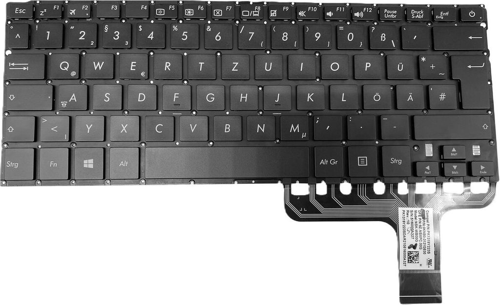 DEUTSCHE-Tastatur Keyboard Schwarz kompatibel für ASUS ZenBook UX305FA-FB003H