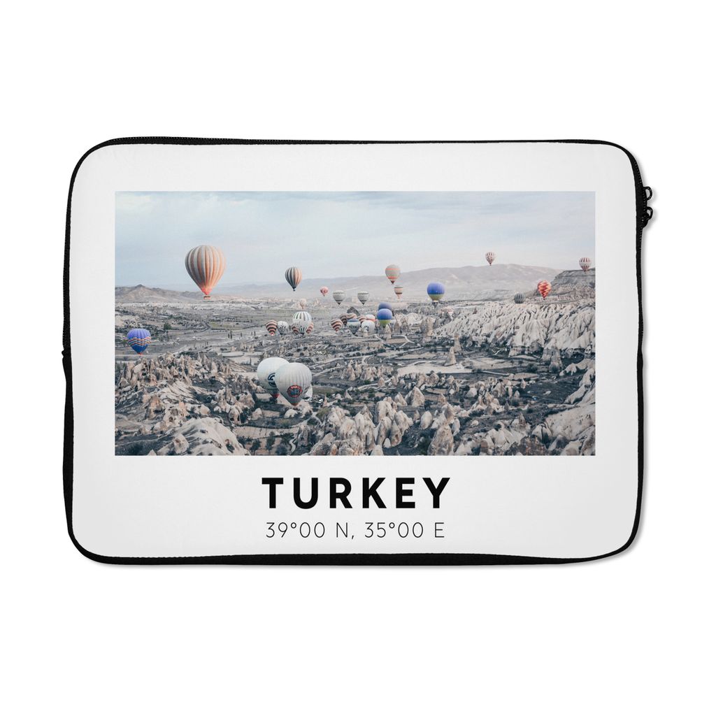 MuchoWow Laptop Hülle 14 ZollTürkei - Kappadokien - Heißluftballon Laptoptasche - Laptoptasche - Stoßsicher - Schutzhaube