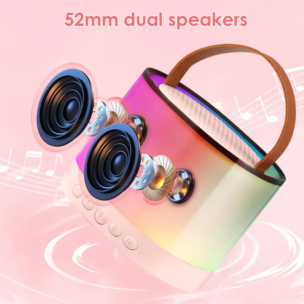 Machine à karaoké Bluetooth 5.3 avec 2 micros sans fil autonomie 8h - 4