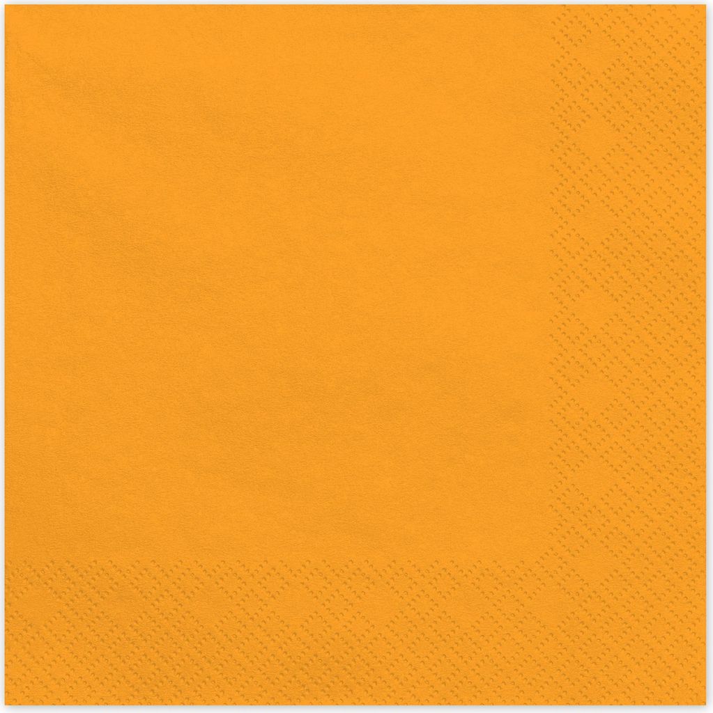 Servietten Uni 20Stk./33x33cm | Orange Produktbild 