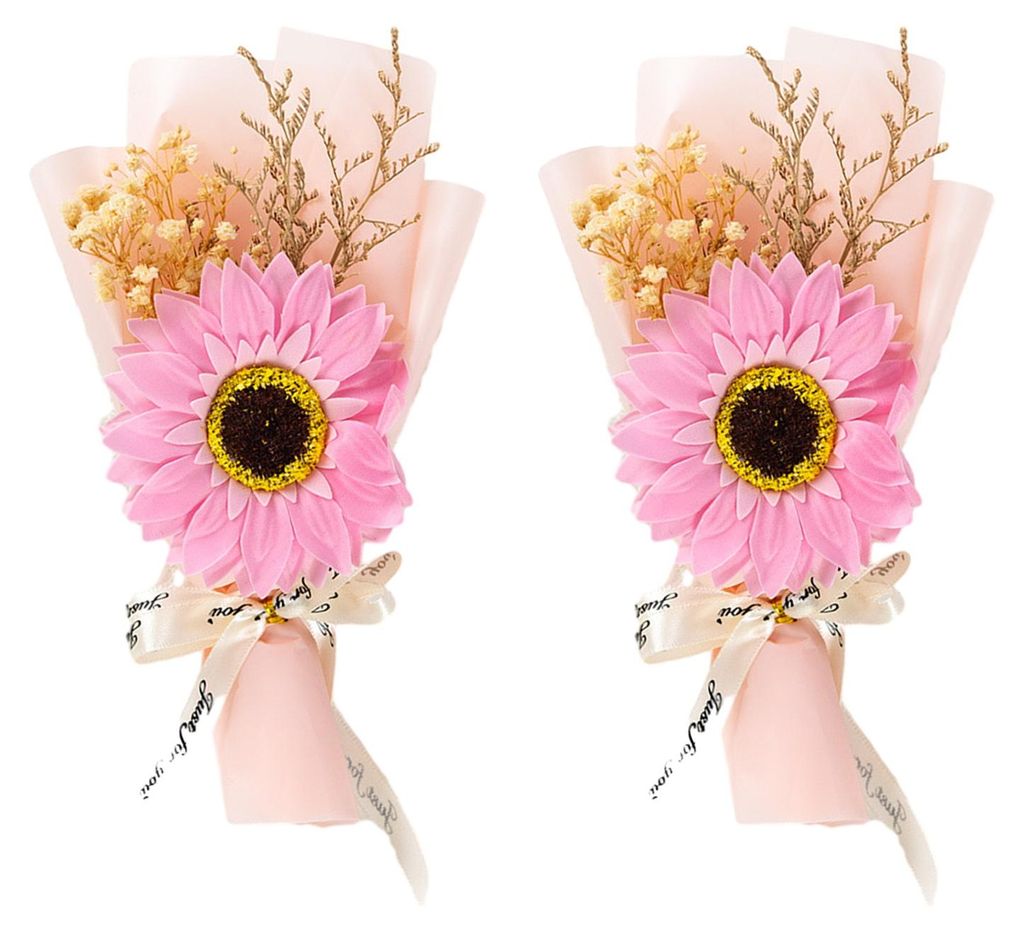 Mini-Sonnenblumenstrauß aus duftender künstlicher Seife – ideales Geschenk zum Geburtstag oder Valentinstag für Frauen, Mütter, Ehefrauen, Fr...