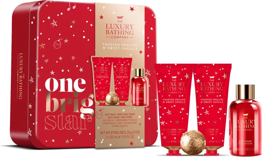 Coffret Cadeau de Senteurs Praline & Vanilla - Boîte Métallique de 4 Produits