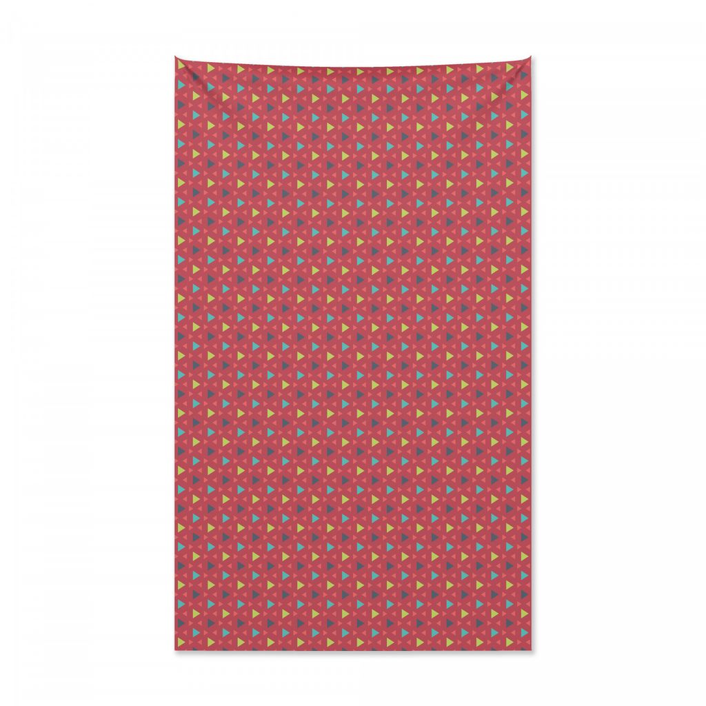 Abakuhaus Bunt Wandteppich und Tagesdecke, Geometrisches Dreieck-Muster aus Weiches Mikrofaser Stoff Kein Verblassen Klare Farben Waschbar, 140 x 2...