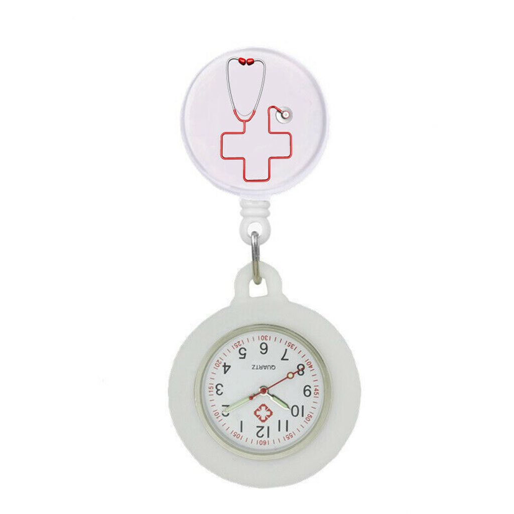 Nurse Watch Schwesternuhr Silikon ausziehbares Band Pulsuhr Produktbild 