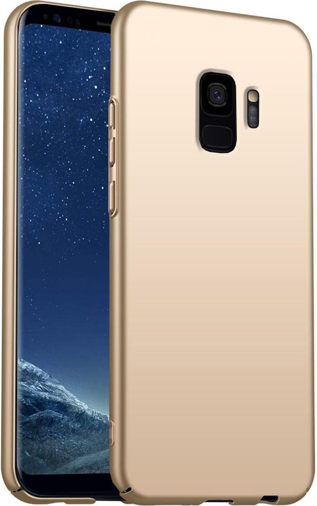Handy Hard Case für Samsung Galaxy S9 Hülle Slim Cover Matt Schutzhülle, Gold