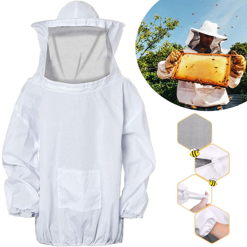 Professionelle Imkerjacke, Bienenzucht Schleier Imkeranzug Produktbild 