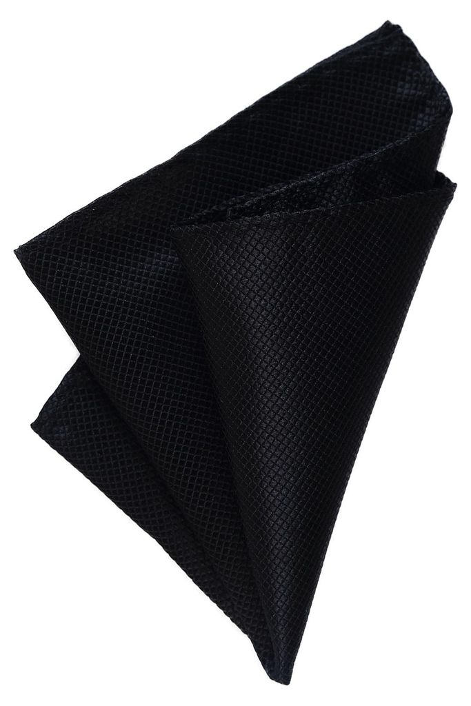 DonDon Herren Einstecktuch 21 x 21 cm für feierliche Anlässe schwarz