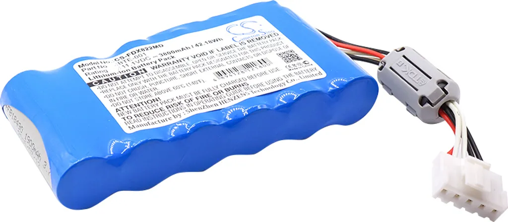 Batterie Techtek pour Fukuda Cardimax FX-8222 FX-8322 et FCP-8321