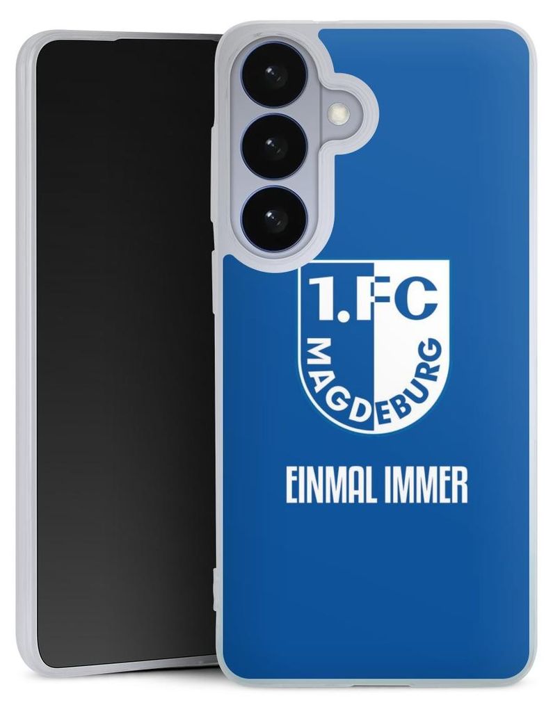 DeinDesign Slim Hülle für Samsung Galaxy S26+ Silikon Case Ultra Dünn Handyhülle Offizielles Lizenzprodukt Wappen 1. FC Magdeburg