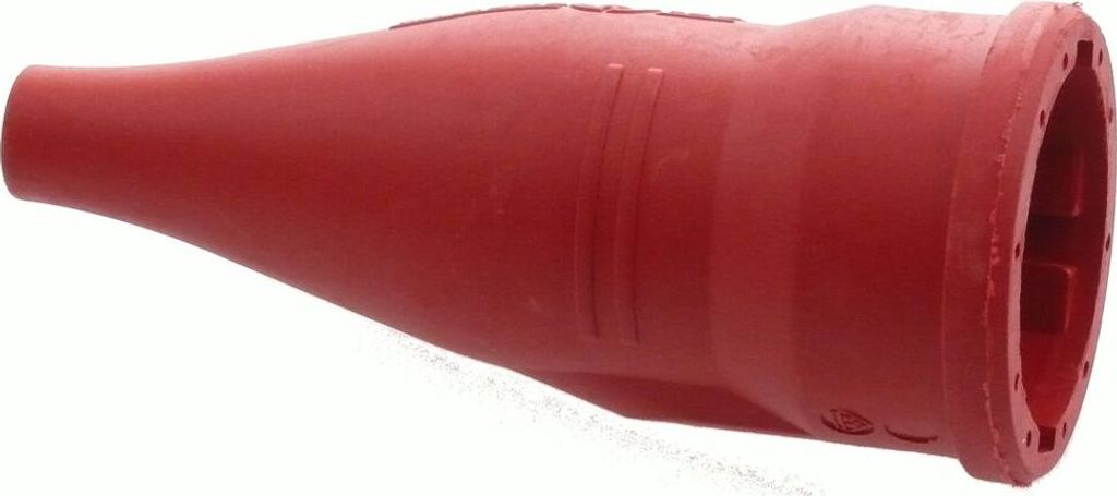 Schuko Gummi Stecker / Kupplung / SET Schutzkontakt Vollgummi ABL Sursum IP44 , TYP/Farbe:Kupplung rot