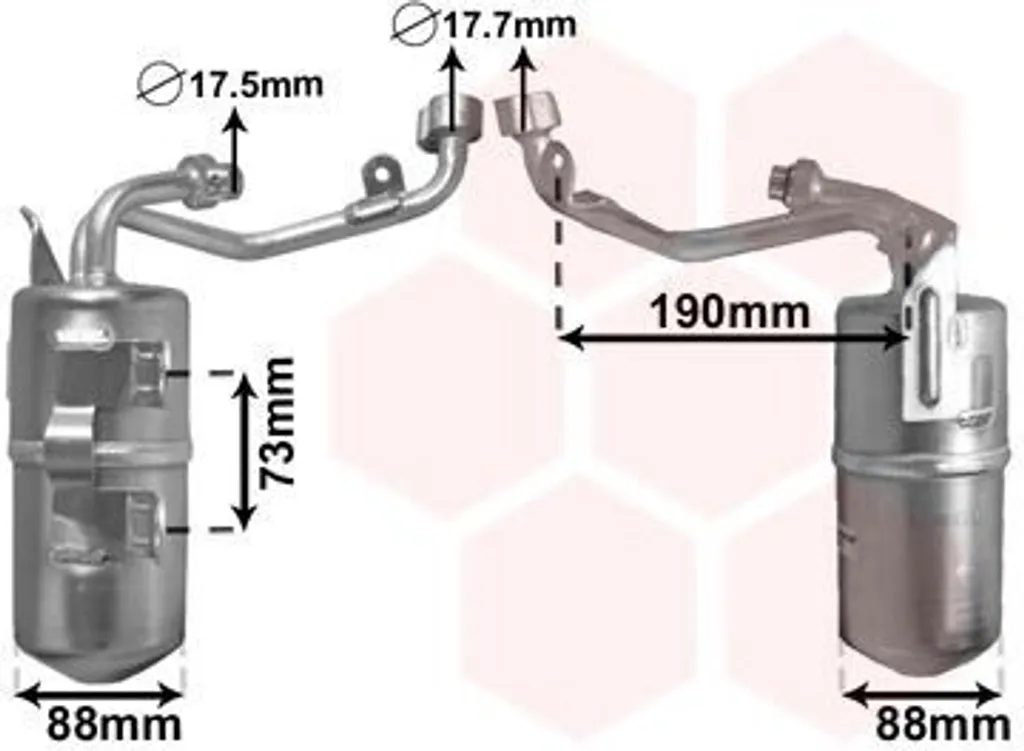 Sécheur de Clim VAN WEZEL Haute Capacité pour FORD Focus II et C-Max DM2