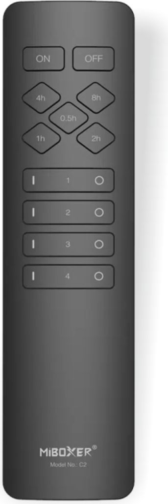 MiBoxer ON/OFF Fernbedienung 4 Zonen 2.4GHz | für V3.0 Smart Steckdosen & Single Controller | C2