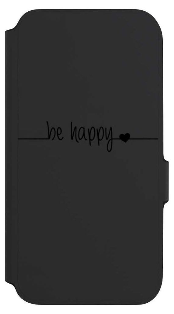 NIVOCASE Klapphülle für Samsung Galaxy A54 5G Handyhülle aus Kunst Leder NIVOflip schwarz Glück Statement Motiv ohne Hintergrund