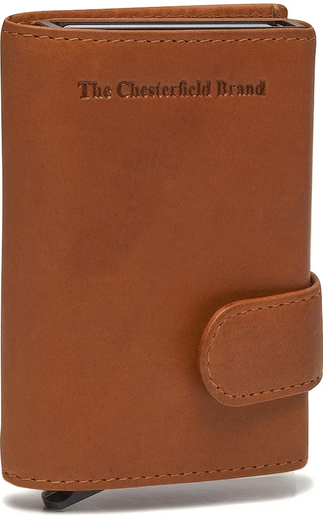 Porte-carte de Crédit en Cuir Frankfurt Cognac - Étui Slim de Qualité