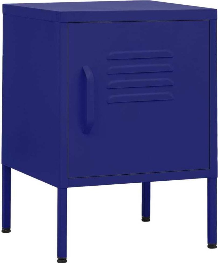 Nachttisch Marineblau 35x35x51 cm Stahl