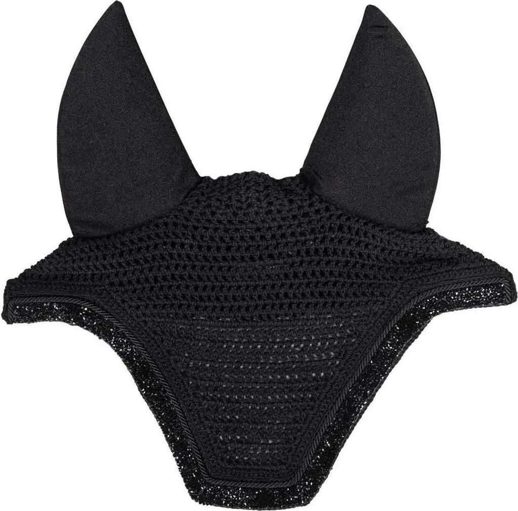 Bonnet anti-mouches Kentucky Wellington Glitter Stone Noir taille Cob