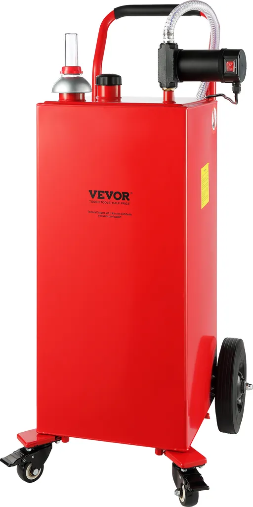 Station de Carburant Roulante 113,6L - Bidon Essence avec Pompe Manuelle