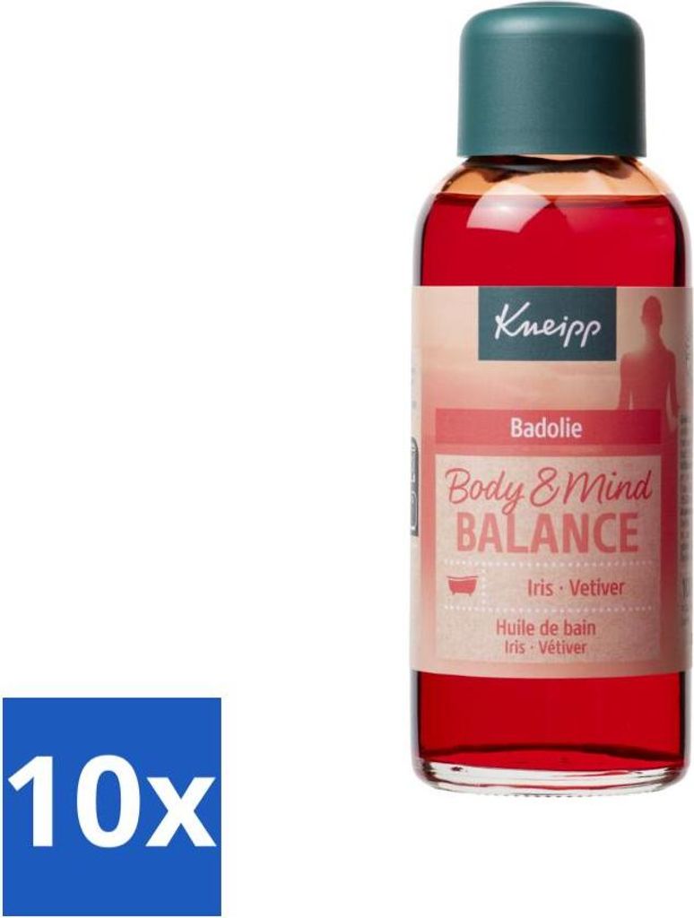 Kneipp - Badeöl - Body & Mind Balance - Iris & Vetiver - 100 ml - Vorteilspack - 10 Stücke