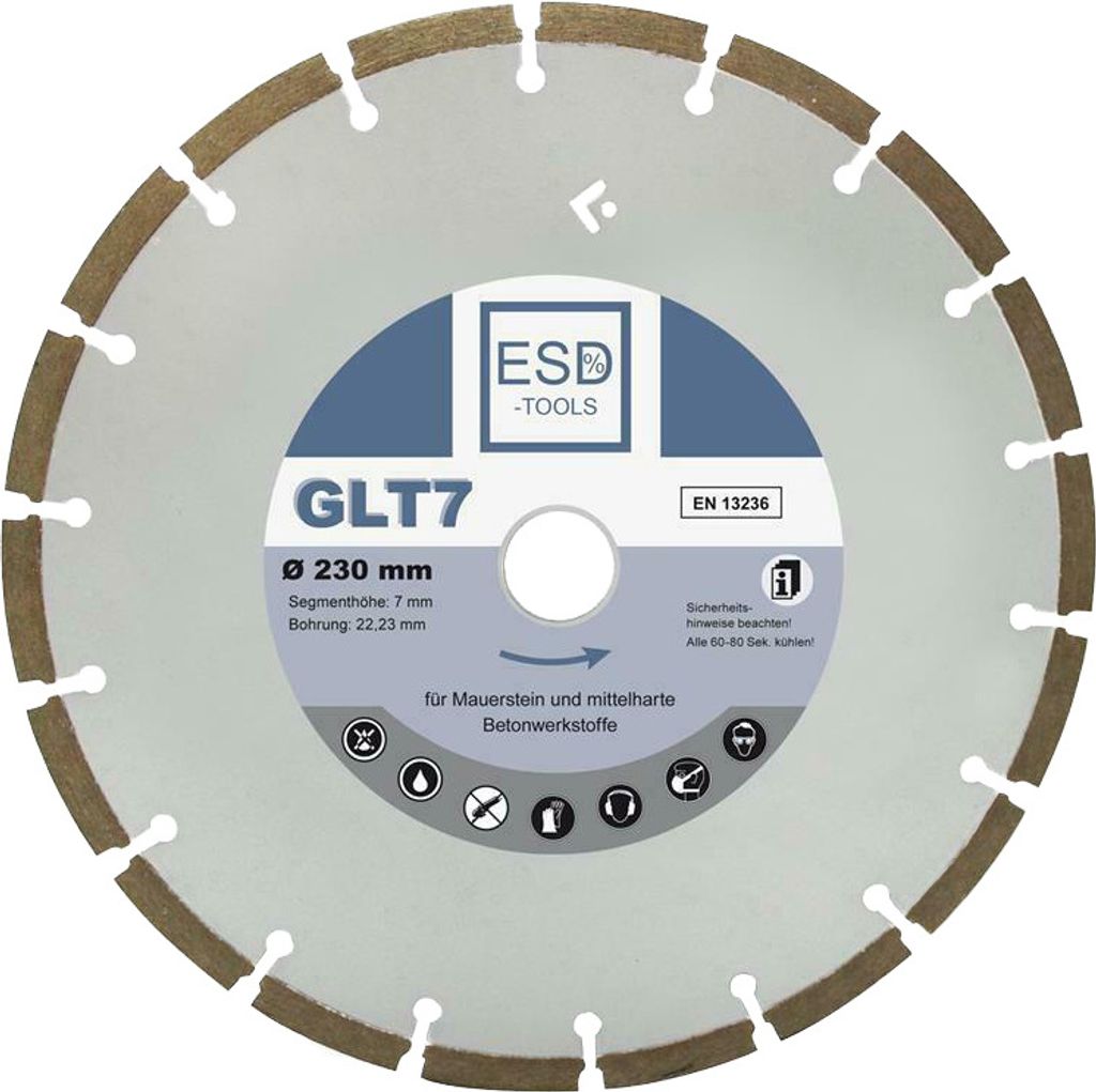 Diamanttrennscheibe Beton Segment Diamantscheibe 230 mm 230 Produktbild 