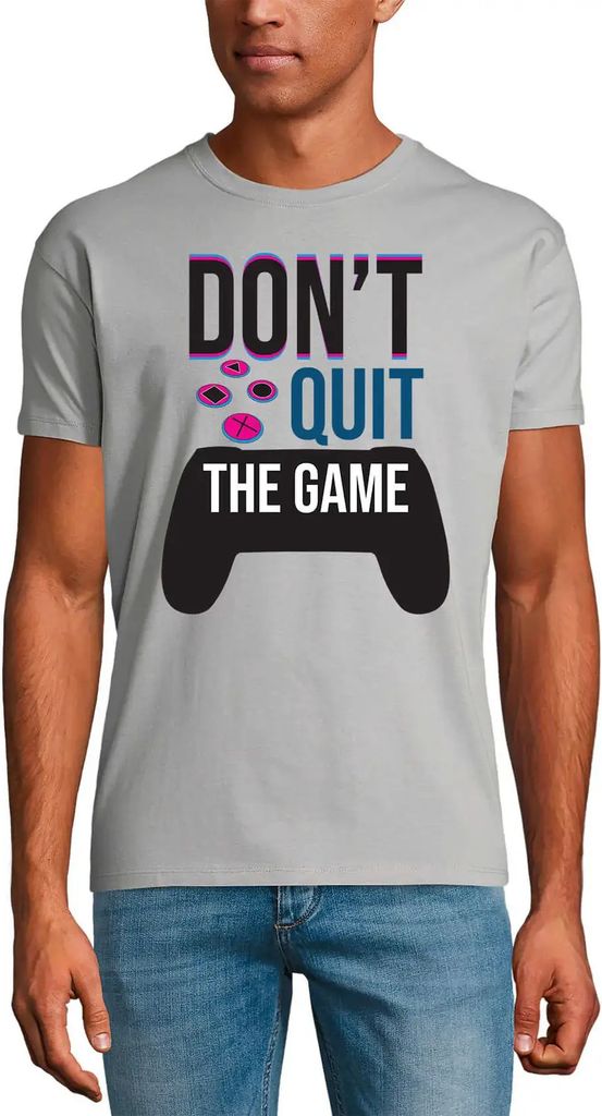 Herren Grafik T-Shirt Gib das Spiel nicht auf Humor Gamer – Don't Quit The Game Humor Gamer – Öko-Verantwortlich Vintage Jahrgang Kurzarm Lustige