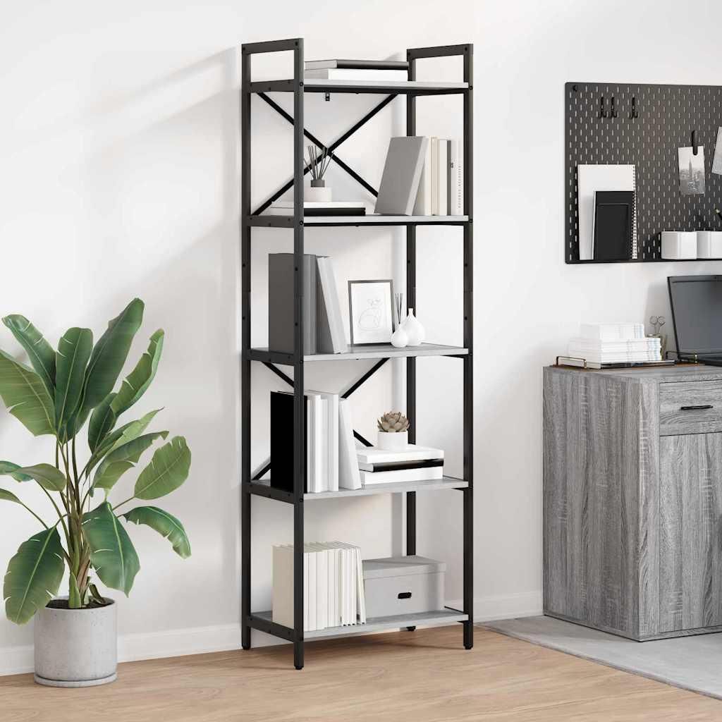 Maison Exclusive - Bücherregal Graues Sonoma 56 x 34 x 171 cm Holzwerkstoff