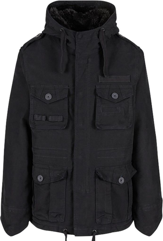 Brandit Winterjacke Herren Respite Jacket schwarz Basics 100% Baumwolle 4XL