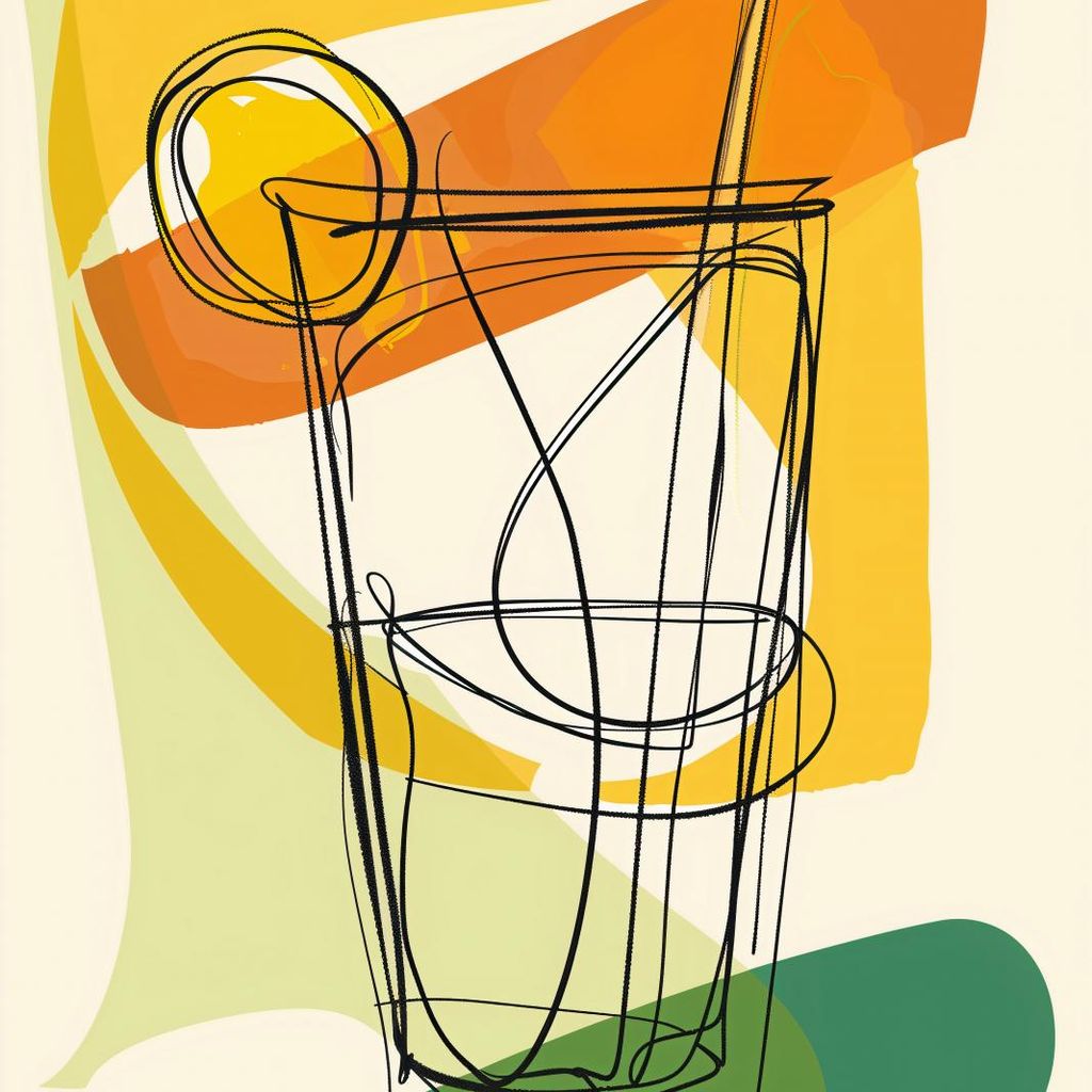 Plakat 50x50cm Künstlerischer Cocktail
