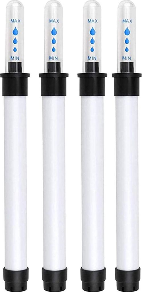 Set mit 4 Pflanzenfeuchtigkeitsanzeigern, 20 cm, Kunststoff, Weiß/Schwarz